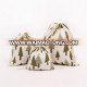 wholesale factory products santa gift bag drastring christmas canvas bag